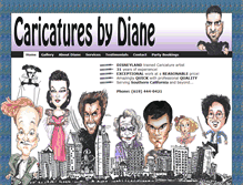 Tablet Screenshot of caricaturesbydiane.com